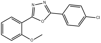 2-[5-(4-chlorophenyl)-1,3,4-oxadiazol-2-yl]phenyl methyl ether 结构式