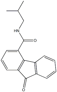 N-isobutyl-9-oxo-9H-fluorene-4-carboxamide 结构式