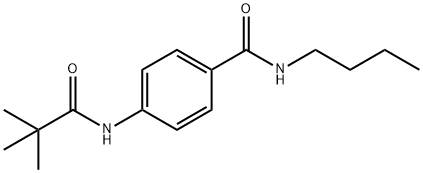 N-butyl-4-[(2,2-dimethylpropanoyl)amino]benzamide 结构式