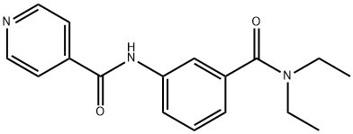 N-{3-[(diethylamino)carbonyl]phenyl}isonicotinamide 结构式