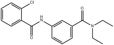 2-chloro-N-{3-[(diethylamino)carbonyl]phenyl}benzamide 结构式