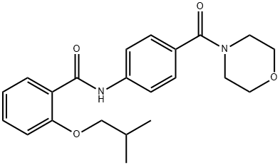 2-isobutoxy-N-[4-(4-morpholinylcarbonyl)phenyl]benzamide 结构式