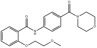 2-(2-methoxyethoxy)-N-[4-(4-morpholinylcarbonyl)phenyl]benzamide 结构式