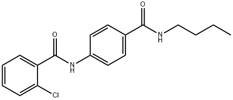 N-{4-[(butylamino)carbonyl]phenyl}-2-chlorobenzamide 结构式