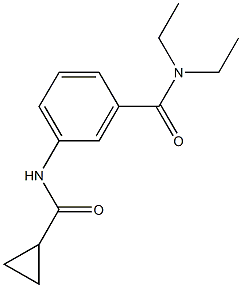 3-[(cyclopropylcarbonyl)amino]-N,N-diethylbenzamide 结构式