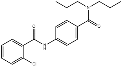 2-chloro-N-{4-[(dipropylamino)carbonyl]phenyl}benzamide 结构式