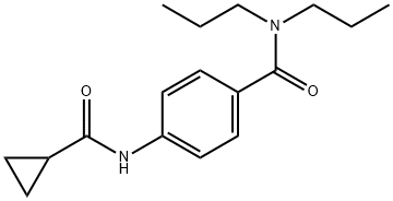 4-[(cyclopropylcarbonyl)amino]-N,N-dipropylbenzamide 结构式