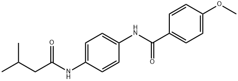 4-methoxy-N-{4-[(3-methylbutanoyl)amino]phenyl}benzamide 结构式