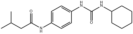 N-(4-{[(cyclohexylamino)carbonyl]amino}phenyl)-3-methylbutanamide 结构式