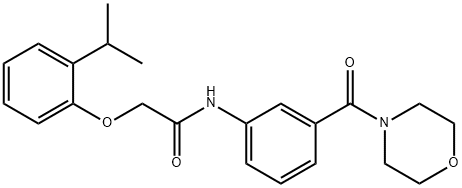 2-(2-isopropylphenoxy)-N-[3-(4-morpholinylcarbonyl)phenyl]acetamide 结构式