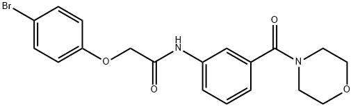 2-(4-bromophenoxy)-N-[3-(4-morpholinylcarbonyl)phenyl]acetamide 结构式