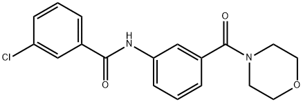 3-chloro-N-[3-(4-morpholinylcarbonyl)phenyl]benzamide 结构式