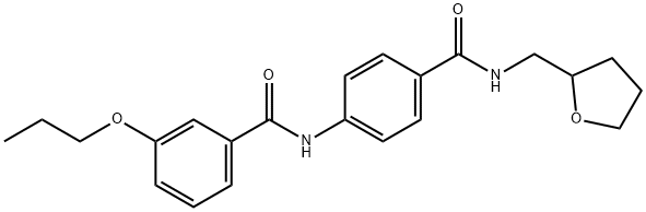 3-propoxy-N-(4-{[(tetrahydro-2-furanylmethyl)amino]carbonyl}phenyl)benzamide 结构式