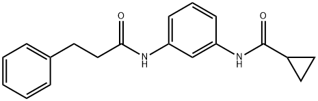 N-{3-[(3-phenylpropanoyl)amino]phenyl}cyclopropanecarboxamide 结构式