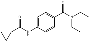 4-[(cyclopropylcarbonyl)amino]-N,N-diethylbenzamide 结构式