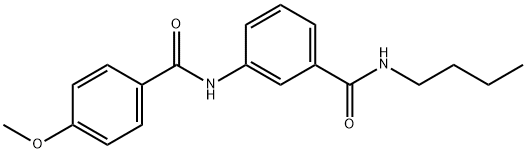 N-butyl-3-[(4-methoxybenzoyl)amino]benzamide 结构式