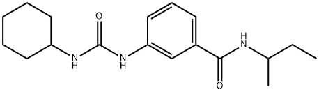 N-(sec-butyl)-3-{[(cyclohexylamino)carbonyl]amino}benzamide 结构式