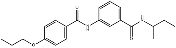 N-(sec-butyl)-3-[(4-propoxybenzoyl)amino]benzamide 结构式