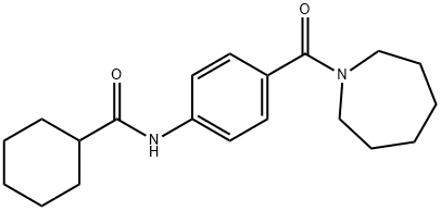 N-[4-(1-azepanylcarbonyl)phenyl]cyclohexanecarboxamide 结构式