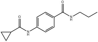 4-[(cyclopropylcarbonyl)amino]-N-propylbenzamide 结构式