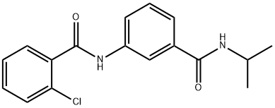 2-chloro-N-{3-[(isopropylamino)carbonyl]phenyl}benzamide 结构式