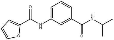 N-{3-[(isopropylamino)carbonyl]phenyl}-2-furamide 结构式