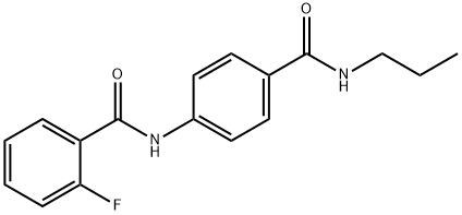 2-fluoro-N-{4-[(propylamino)carbonyl]phenyl}benzamide 结构式