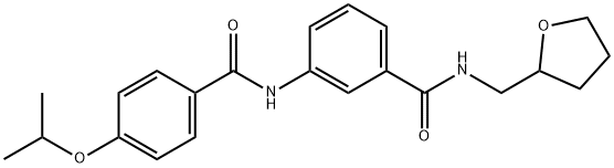 3-[(4-isopropoxybenzoyl)amino]-N-(tetrahydro-2-furanylmethyl)benzamide 结构式