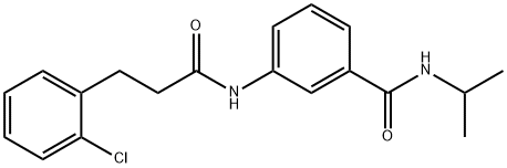 3-{[3-(2-chlorophenyl)propanoyl]amino}-N-isopropylbenzamide 结构式