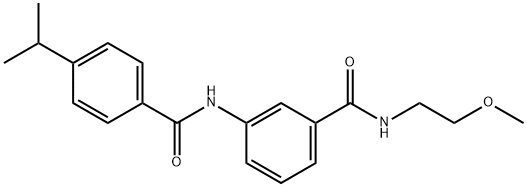 3-[(4-isopropylbenzoyl)amino]-N-(2-methoxyethyl)benzamide 结构式