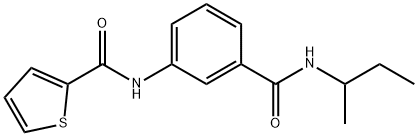 N-{3-[(sec-butylamino)carbonyl]phenyl}-2-thiophenecarboxamide 结构式