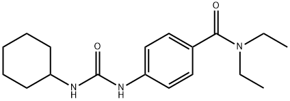 4-{[(cyclohexylamino)carbonyl]amino}-N,N-diethylbenzamide 结构式