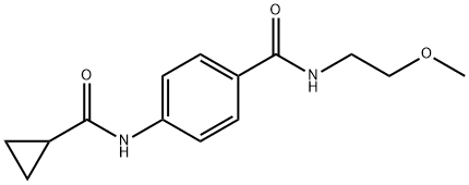 4-[(cyclopropylcarbonyl)amino]-N-(2-methoxyethyl)benzamide 结构式