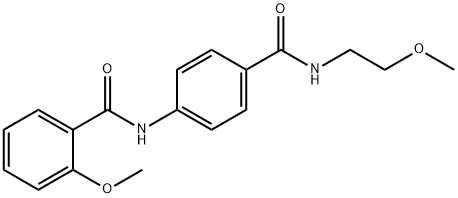 2-methoxy-N-(4-{[(2-methoxyethyl)amino]carbonyl}phenyl)benzamide 结构式