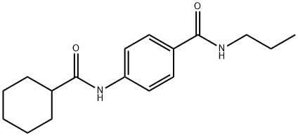4-[(cyclohexylcarbonyl)amino]-N-propylbenzamide 结构式