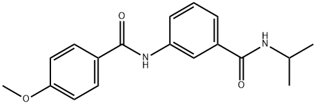 N-isopropyl-3-[(4-methoxybenzoyl)amino]benzamide 结构式