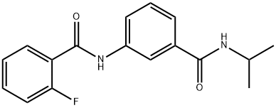 2-fluoro-N-{3-[(isopropylamino)carbonyl]phenyl}benzamide 结构式