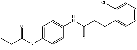 3-(2-chlorophenyl)-N-[4-(propionylamino)phenyl]propanamide 结构式