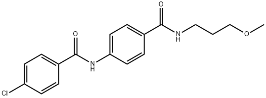 4-chloro-N-(4-{[(3-methoxypropyl)amino]carbonyl}phenyl)benzamide 结构式