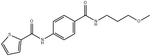 N-(4-{[(3-methoxypropyl)amino]carbonyl}phenyl)-2-thiophenecarboxamide 结构式