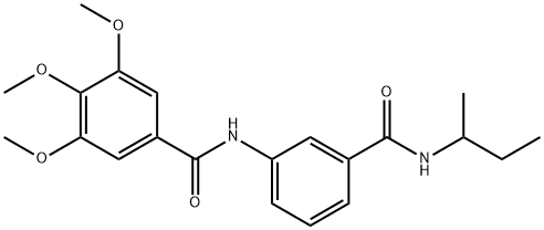 N-{3-[(sec-butylamino)carbonyl]phenyl}-3,4,5-trimethoxybenzamide 结构式