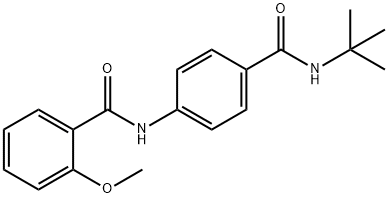 N-{4-[(tert-butylamino)carbonyl]phenyl}-2-methoxybenzamide 结构式