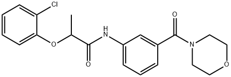 2-(2-chlorophenoxy)-N-[3-(4-morpholinylcarbonyl)phenyl]propanamide 结构式