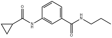 3-[(cyclopropylcarbonyl)amino]-N-propylbenzamide 结构式