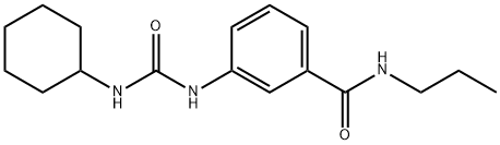 3-{[(cyclohexylamino)carbonyl]amino}-N-propylbenzamide 结构式