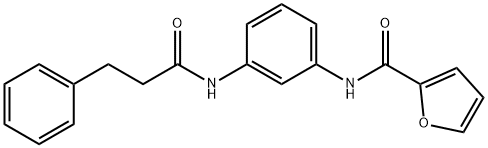 N-{3-[(3-phenylpropanoyl)amino]phenyl}-2-furamide 结构式