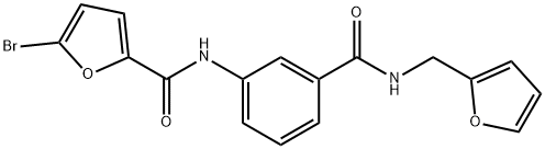 5-bromo-N-(3-{[(2-furylmethyl)amino]carbonyl}phenyl)-2-furamide 结构式