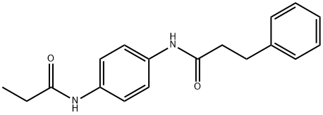 3-phenyl-N-[4-(propionylamino)phenyl]propanamide 结构式