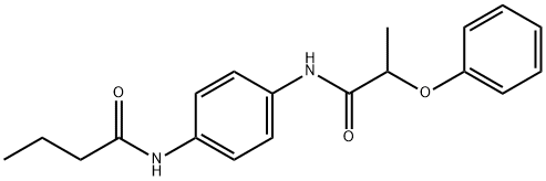 N-{4-[(2-phenoxypropanoyl)amino]phenyl}butanamide 结构式