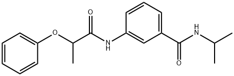 N-isopropyl-3-[(2-phenoxypropanoyl)amino]benzamide 结构式